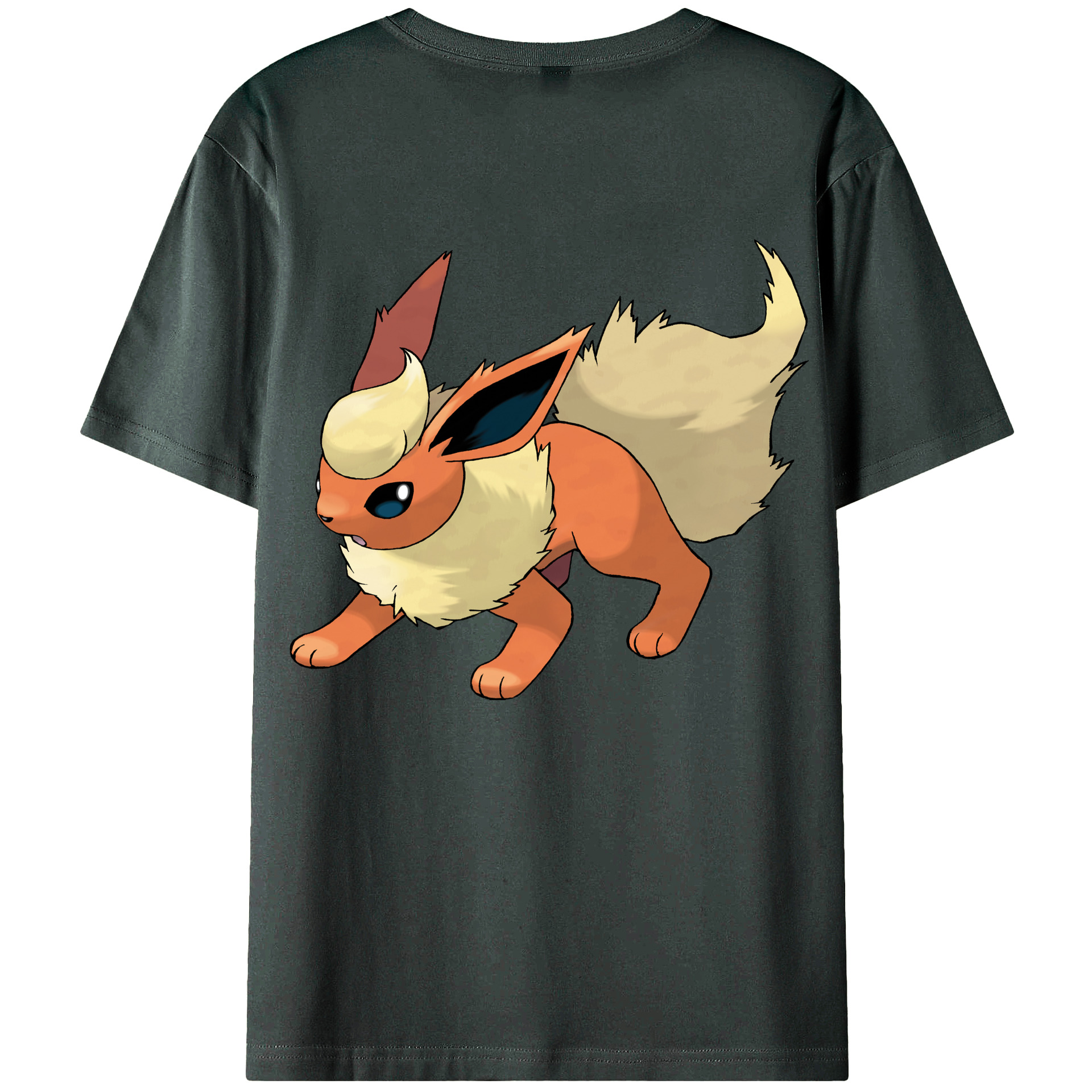 （画像用） ポケットモンスター Pokémon 綿100％ メンズ半袖Tシャツ（バックプリント） 通気性